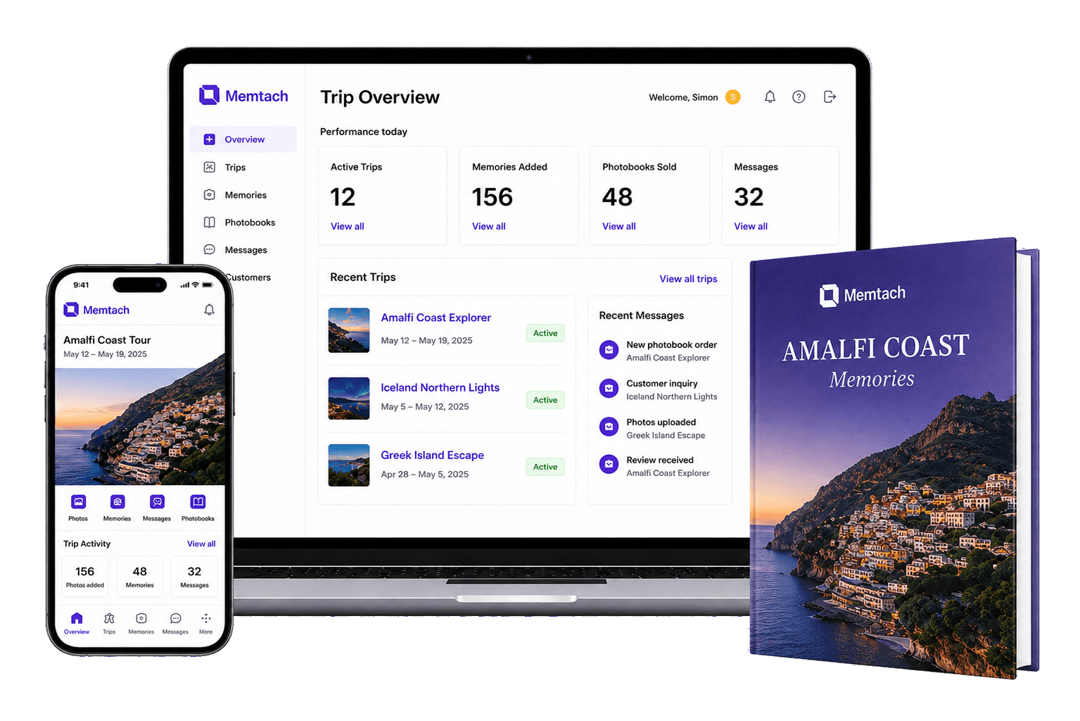 Tour operator managing a group trip with Memtach
